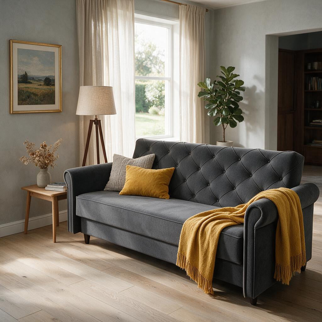 Wersalka Klara Chesterfield z funkcją spania i pojemnikiem